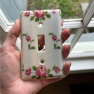 Limoges porcelain antique switch plate / plate cover
